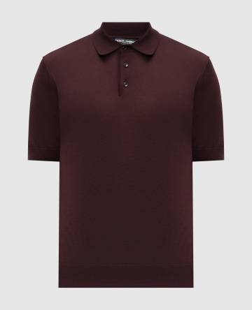 Бордовое поло из кашемира с эффектом изнанки