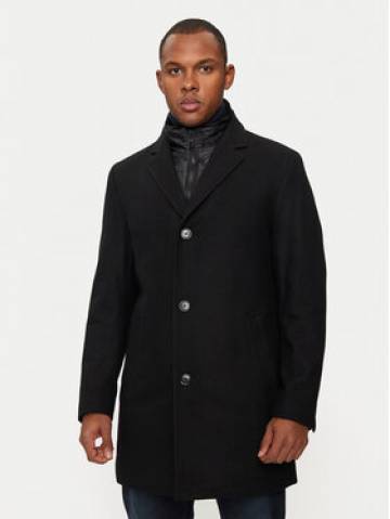 Hechter Paris Вовняне пальто 45014 142270 Чорний Regular Fit Hechter Paris Вовняне пальто 45014 142270 Чорний Regular Fit
