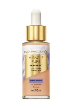 Уценка! Тональный крем-сыворотка для лица Max Factor Miracle Pure Skin Reset 2 In 1 Serum Foundation 30-40 Fair to Light, 30 мл