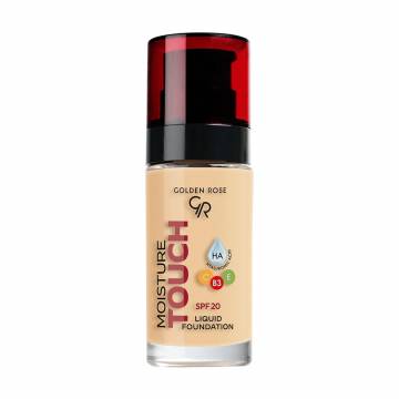 Тональный крем для лица Golden Rose Moisture Touch Liquid Foundation SPF 20, 107, 30 мл Тональный крем для лица Golden Rose Moisture Touch Liquid Foundation SPF 20, 107, 30 мл