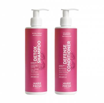 Набор для волос Marie Fresh Cosmetics Detox & Defense Hair Set (шампунь, 250 мл + кондиционер, 250 мл) Набор для волос Marie Fresh Cosmetics Detox & Defense Hair Set (шампунь, 250 мл + кондиционер, 250 мл)