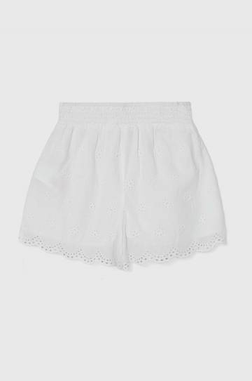 Детские хлопковые шорты Pepe Jeans ORIEL цвет белый Детские хлопковые шорты Pepe Jeans ORIEL цвет белый