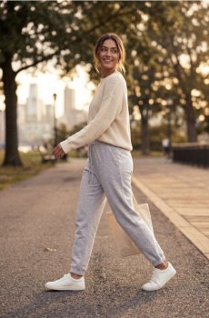 Спортивні штани джогери з тері - сірий