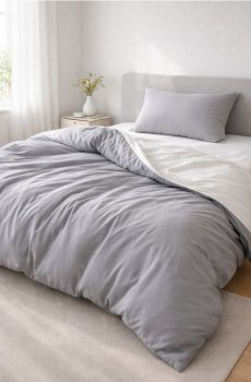 Комплект двосторонньої постільної білизни - сірий
