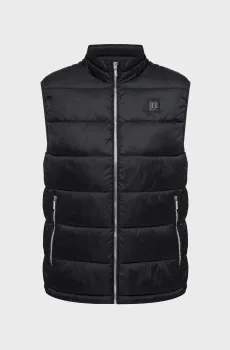 Мужской черный жилет с узором Черный 48 Karl Lagerfeld 563592.505022;990