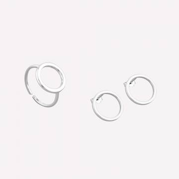 Серебряные серьги Minimal B-53 15600 Бандл Мечтательный Круг Серебряные серьги Minimal B-53 15600 Бандл Мечтательный Круг