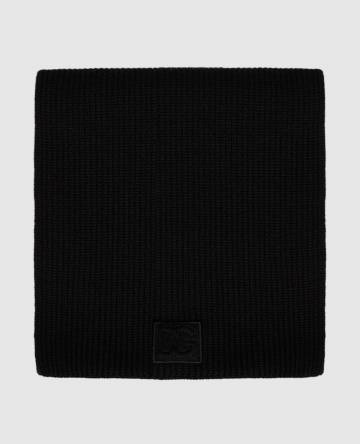 Черный шарф из шерсти Черный шарф из шерсти