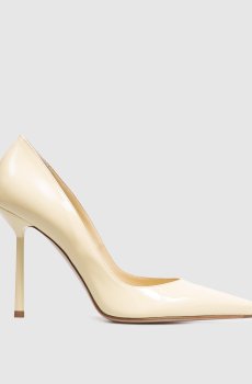 Желтые кожаные лакированные туфли Bella