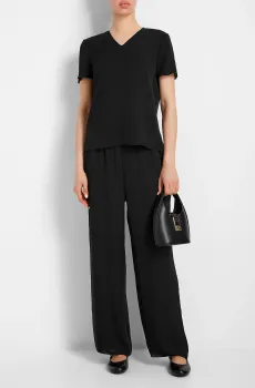 Женский черный шелковый топ Черный P Theory N1102507