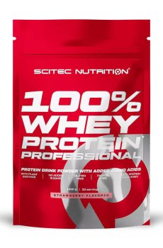 Протеин Scitec Nutrition 100% Whey Protein Professional Клубника, в порошке, 1 кг
