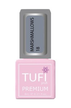 Уценка! Гель-лак для ногтей Tufi profi Premium Marshmallows 18 Светло-серый, 8 мл