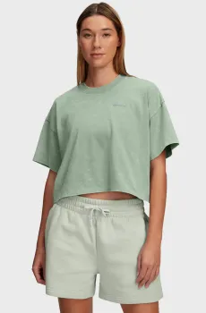 Женская мятная футболка UA HWT WASH SS Ментоловый M Under Armour 1389747-348