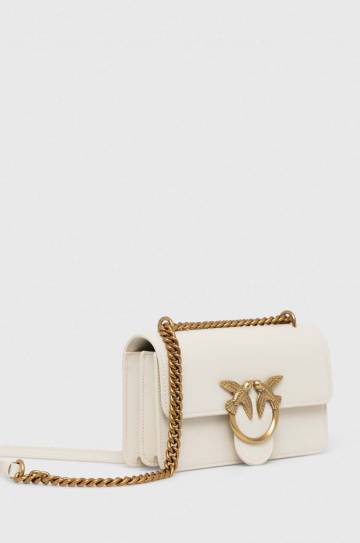 Кожаная сумочка Pinko цвет белый 100074 A0F1