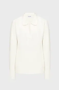 Женский белый пуловер ALPACA POLO-NK SWEATER Белый M Calvin Klein K20K205837