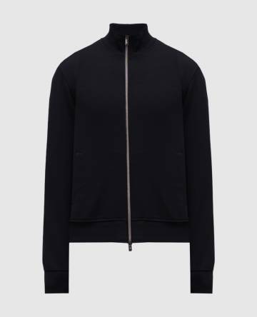 Синяя спортивная куртка из шерсти