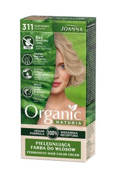 Уценка! Безаммиачная стойкая крем-краска для волос Joanna Naturia Organic Permanent Color Cream 311 Platinum, 100 мл