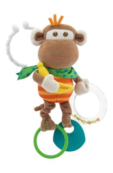 Игрушка-погремушка Chicco Обезьяна, от 3 месяцев (00907.00)