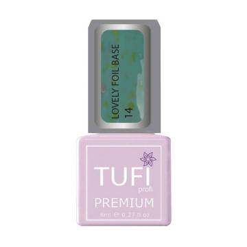 База для гель-лака Tufi Profi Premium Lovely Foil Base с фольгой, 14 Бирюза, 8 мл База для гель-лака Tufi Profi Premium Lovely Foil Base с фольгой, 14 Бирюза, 8 мл