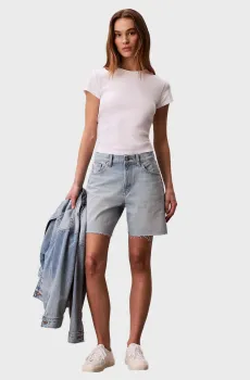 Женские голубые джинсовые шорты 6 IN Голубой 27 Calvin Klein Jeans LV047F773G
