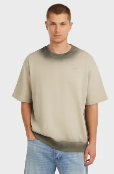 Мужская бежевая футболка Sprayed relaxed Бежевый M G-Star RAW D28844,E553
