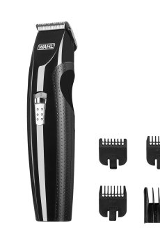 Триммер для бороды и усов WAHL Mustache & Beard 4 насадки, с расческой и подставкой, черный (05606-508)