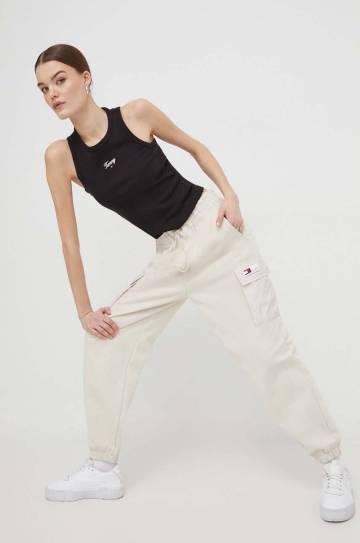 Топ Tommy Jeans женский цвет чёрный Топ Tommy Jeans женский цвет чёрный
