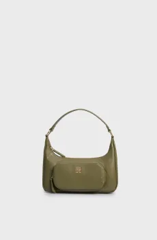 Женская зеленая сумка TH SOFT UTILITY SHOULDER BAG PU Зеленый ONESIZE Tommy Hilfiger AW0AW16711