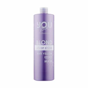 Маска You look Professional Blond Silver Shine Anti Yellow Effect Mask для нейтрализации нежелательной желтизны, 1 л Маска You look Professional Blond Silver Shine Anti Yellow Effect Mask для нейтрализации нежелательной желтизны, 1 л