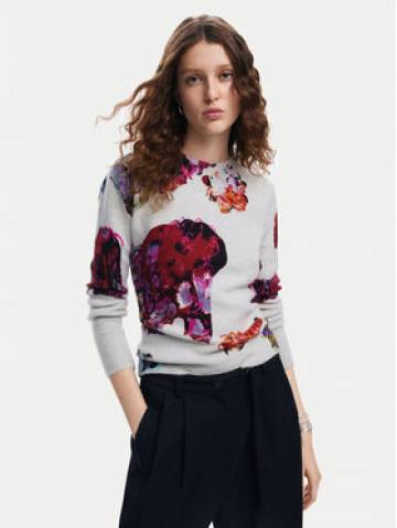 Desigual Светр Maxflower 24WWJF53 Сірий Regular Fit Desigual Светр Maxflower 24WWJF53 Сірий Regular Fit
