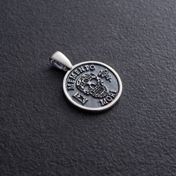 Серебряный кулон "Memento mori" 133134 Серебряный кулон "Memento mori" 133134