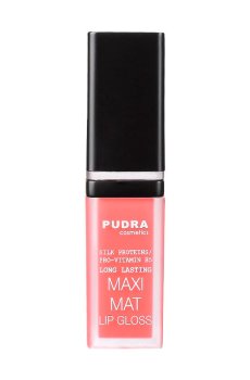 Уценка! Матовый блеск для губ Pudra Cosmetics Maxi Matt Long Lasting Lip Gloss с протеинами шелка та провитамином B5, 03, 7 мл