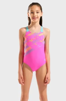 Детский розовый купальник LINES Розовый 6 Arena 003550-980