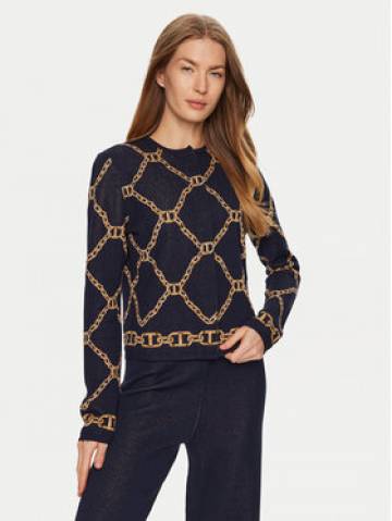 TWINSET Кардиган 241TP3522 Cиній Straight Fit TWINSET Кардиган 241TP3522 Cиній Straight Fit