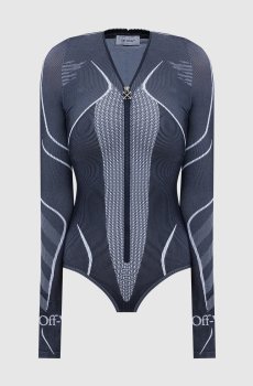 Синий боди с логотипом