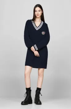 Женское темно-синее платье TJW CREST Синий XXS Tommy Jeans DW0DW19810