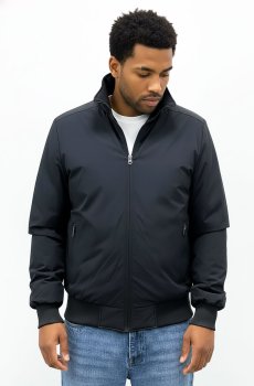 Бомбер с воротником-стойкой в синем цвете AS-130-campus-navy