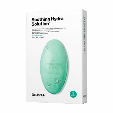 Тканевая маска для лица с алоэ вера Dr.Jart+ Soothing Hydra Solution успокаивающая, 5*25 г Тканевая маска для лица с алоэ вера Dr.Jart+ Soothing Hydra Solution успокаивающая, 5*25 г