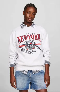 Женский светло-серый свитшот TJW RLX VINTAGE PREP 2 CREW Серый XS Tommy Jeans DW0DW18368