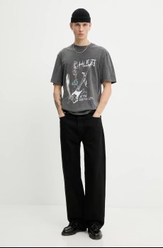 Хлопковая футболка Hugo Blue Noctornix