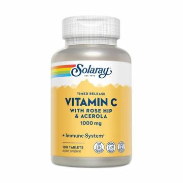Витамин С Solaray Time Release Vitamin C Двухфазное высвобождение 1000 мг, 100 таблеток Витамин С Solaray Time Release Vitamin C Двухфазное высвобождение 1000 мг, 100 таблеток