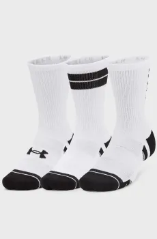 Белые носки (3 пары) UA Perf Tech Nov Белый 42-47.5 Under Armour 1379515-101