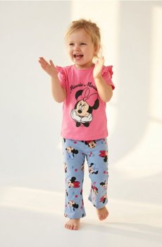 Розкльошені штани з візерунком Minnie Mouse - light blue