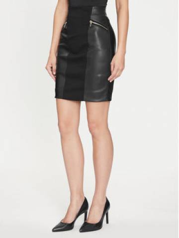 Marciano Guess Шкіряна спідниця 4YGD06 7159A Чорний Slim Fit Marciano Guess Шкіряна спідниця 4YGD06 7159A Чорний Slim Fit