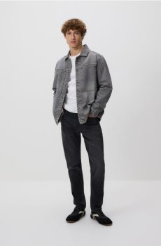 Reserved - Джинси slim із вареним ефектом - сірий - XO401-90J