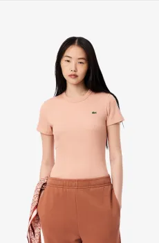 Женская розовая футболка Розовый 36 Lacoste TF5538ZIH