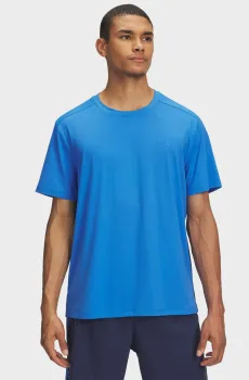 Мужская голубая футболка UA LAUNCH ELITE SHORTSLEEVE Голубой S Under Armour 1389802-402