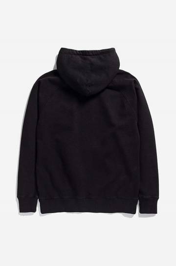 Хлопковая кофта Norse Projects Kristian Tab Series Hood мужская цвет чёрный с капюшоном однотонная N20.1294.9999-9999 Хлопковая кофта Norse Projects Kristian Tab Series Hood мужская цвет чёрный с капюшоном однотонная N20.1294.9999-9999