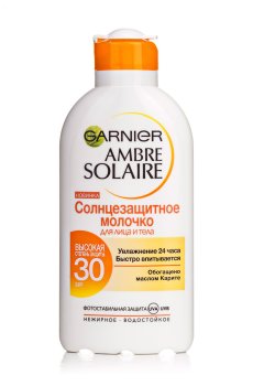 Молочко для загара GARNIER Ambre Solaire Ультраувлажняющее, SPF 30, 200 мл