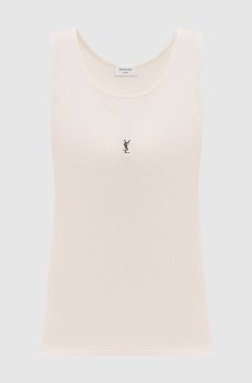 Бежевый топ в рубчик