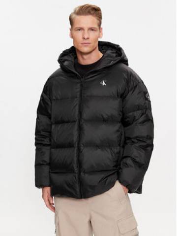 Calvin Klein Jeans Пуховик J30J324077 Чорний Relaxed Fit Calvin Klein Jeans Пуховик J30J324077 Чорний Relaxed Fit
